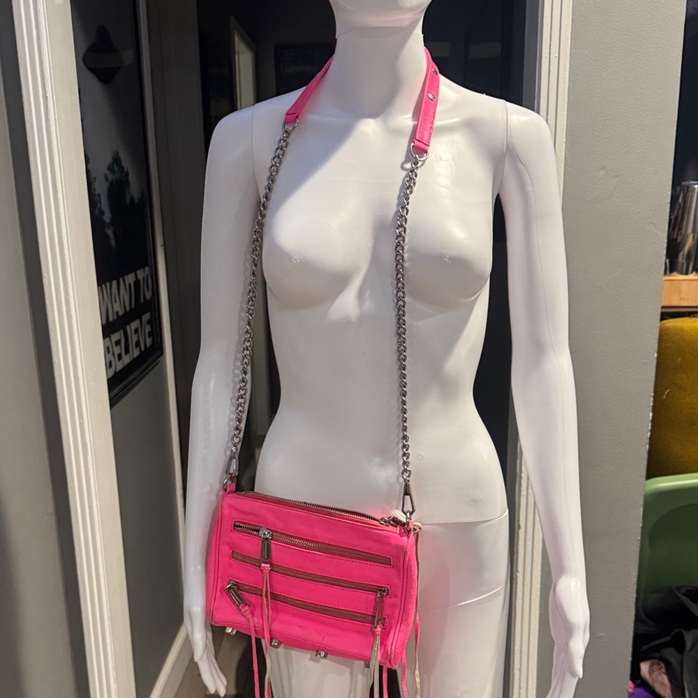 Neon pink Rebecca minkoff crossbody